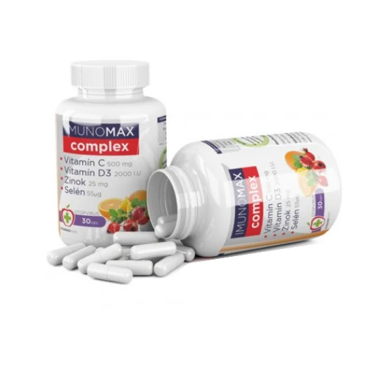 IMUNOMAX Complex C+D3+Zinok+Selén Pharmed New 30 kapsúl