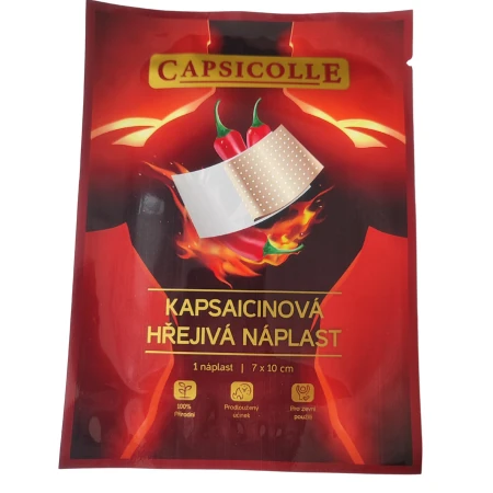 CAPSICOLLE Kapsaicínová hrejivá náplasť 7 x 10 cm 1 kus