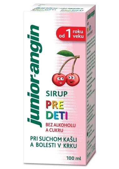 JUNIOR-ANGIN Sirup pre deti s čerešňovou príchuťou 100 ml