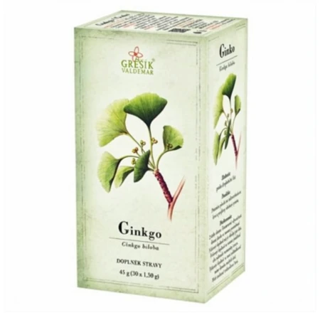GREŠÍK Ginko bylinný čaj 30 x 1,5 g