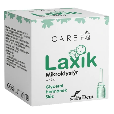 CAREFY Laxík mikroklystír pre deti 6 x 3 g