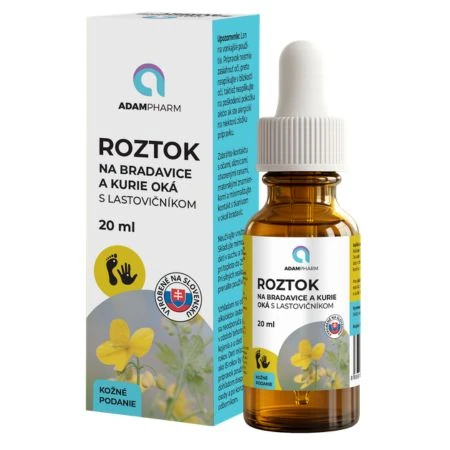 ADAMPharm Roztok na bradavice a kurie oká s lastovičníkom 20 ml
