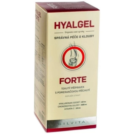 HYALGEL Forte tekutý prípravok s vitamínom C pomaranč 500 ml