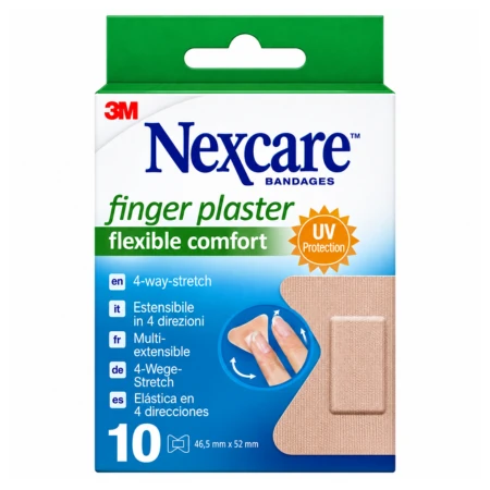3M Nexcare Flexible comfort náplasti na prsty 4-smerné 44,5 mm x 51 mm 1 x 10 ks