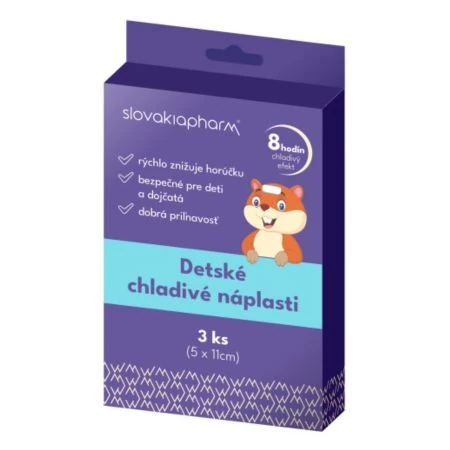 Slovakiapharm Detské chladivé náplasti 5x11 cm 3 ks