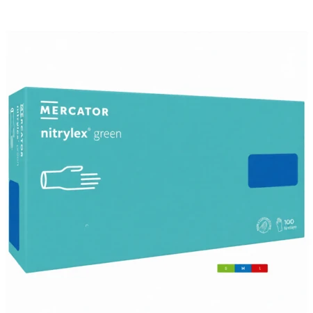 MERCATOR Nitrylex green nitrilové rukavice veľ.L mentolové 100 ks