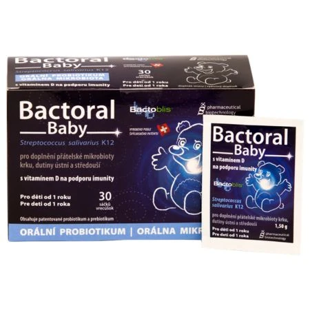 Bactoral Baby s vitamínom D vrecúška, pre deti od 1 roka 30 ks