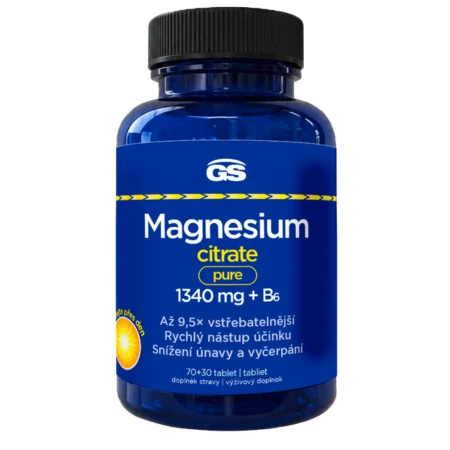GS Magnesium citrate pure 1340 mg + B6 70 + 30 tabliet