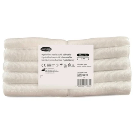 Ovínadlo hydrofilné neelastické nesterilné 12 cm x 5 m 1 x 10 ks