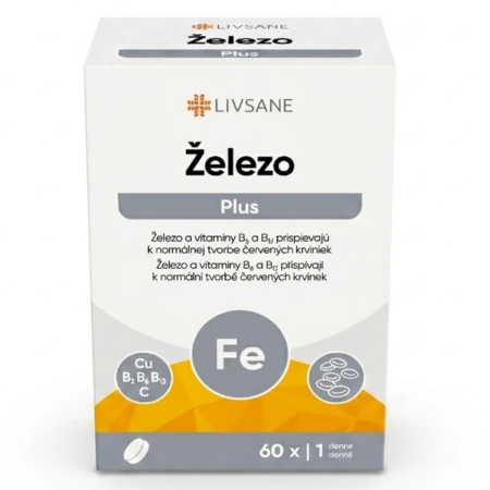 LIVSANE Železo plus s vitamínmi 60 tabliet