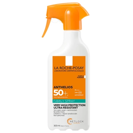 LA ROCHE-POSAY Anthelios family SPF50+ transparentný sprej na tvár a telo 300 ml
