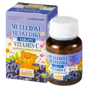 MÜLLEROVE MEDVEDÍKY Vitamín C čierne ríberle 45 tabliet