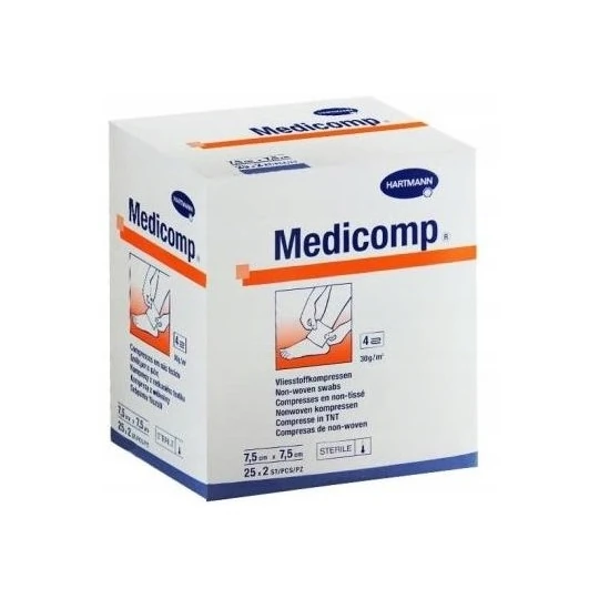 MEDICOMP 7,5 x 7,5cm nesterilný 100 kusov