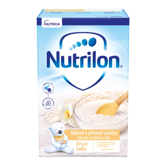 NUTRILON Obilno-mliečna prvá kaša ryžová vanilka 225 g