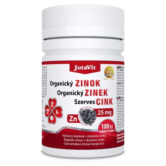 JUTAVIT Organický zinok 25 mg 100 tabliet