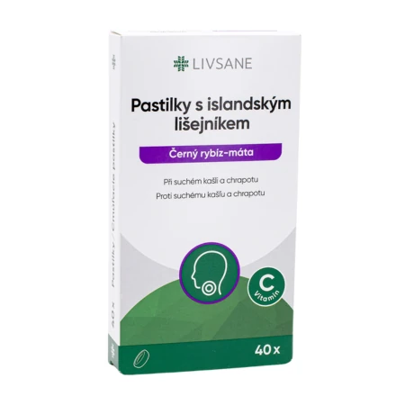 LIVSANE Pastilky s islandským lišajníkom 40 kusov