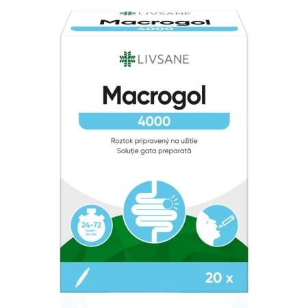 LIVSANE Macrogol 4000 na chronickú zápchu 20 vrecúšok