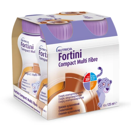 FORTINI Compact multi fibre čokoláda karamel 4 x 125 ml