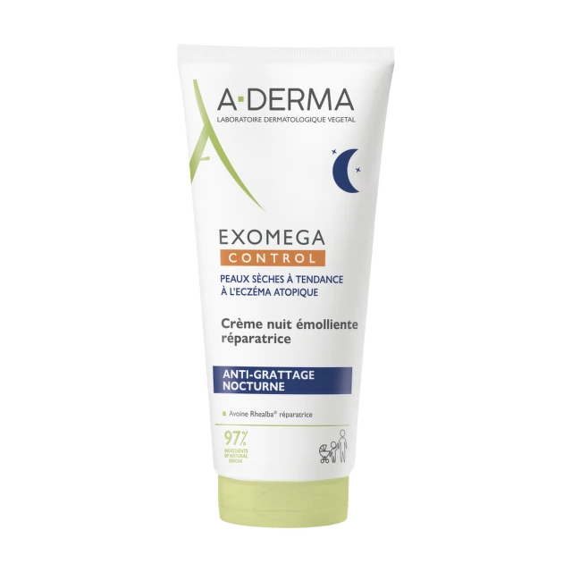 A-DERMA Exomega control regeneračný emolienčný nočný krém 200 ml