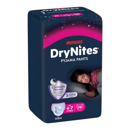 HUGGIES DryNites medium pre dievčatá 4-7 rokov 10 kusov