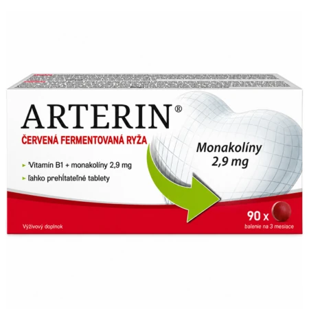 ARTERIN Červená fermentovaná ryža 90 tabliet - balenie 2 ks