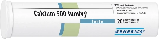 GENERICA Calcium 500 forte 20 šumivých tabliet