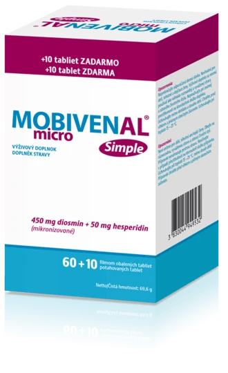 MOBIVENAL micro simple 60 + 10 tabliet ZADARMO