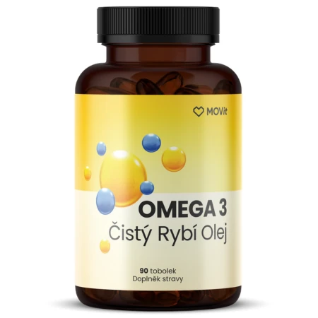 MOVit Omega 3 čistý rybí olej 90 kapsula