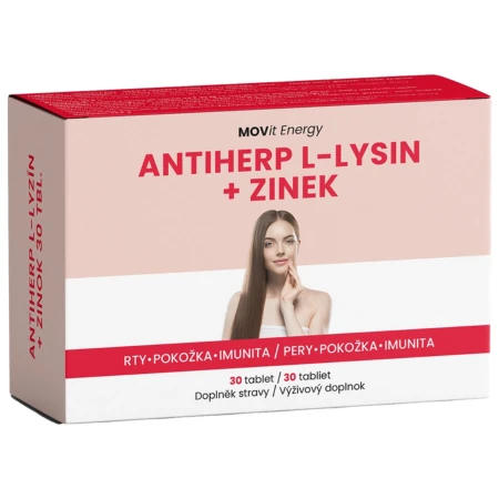 MOVit AntiHerp l-lyzín a zinok 30 tabliet