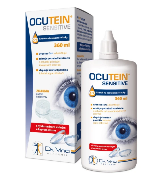 OCUTEIN Sensitive da vinci roztok na kontaktné šošovky 360 ml + puzdro na šošovky