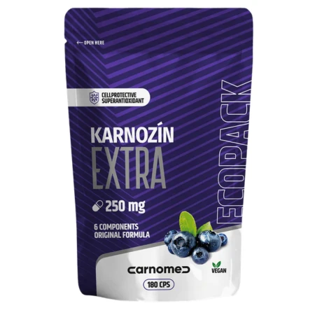CARNOMED Karnozín extra 250 mg ecopack 180 kapsúl