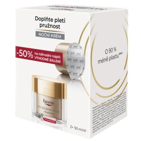 EUCERIN Hyaluron-fil.+elasticity nočný krém výhodné balenie 2 x 50 ml set