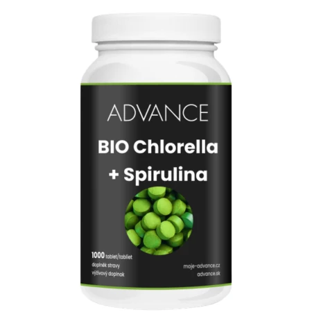 ADVANCE Chlorella + spirulina bio 1000 tabliet