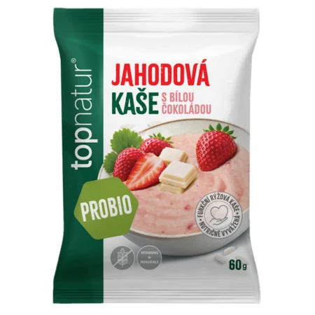 TOPNATUR Probio kaša jahoda a biela čokolada 60 g