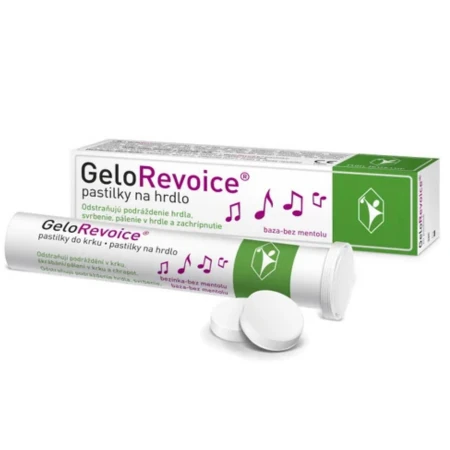 GELOREVOICE Pastilky na hrdlo baza-bez mentolu 20 ks