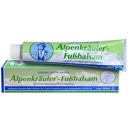 Apothhekers-Cosmetic Alpenkräuter Fussbalsam balzam s pagaštanom konským a červenou révou 200 ml