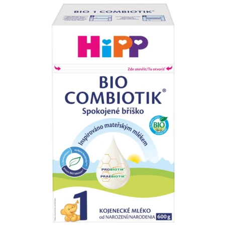HiPP 1 Bio combiotik počiatočná mliečna dojčenská výživa od narodenia 1 x 600 g