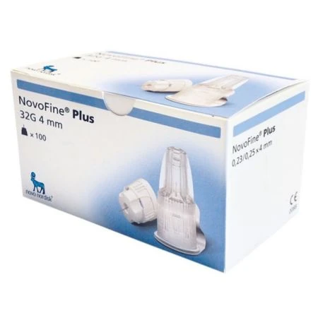 NOVOFINE Plus, 32g (0,23/0,25 x 4 mm) ihla na aplikáciu inzulínu pomocou pera 100 ks