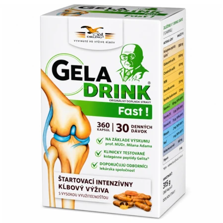 GELADRINK Fast kĺbová výživa 360 kapsúl