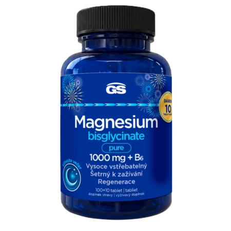 GS Magnesium bisglycinate pure 1000 mg+ B6 100 + 10 tabliet