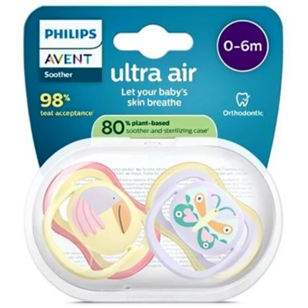 PHILIPS AVENT Cumlík ultra air 0-6m pre dievča na utišovanie SCF087/04 1 x 2 ks