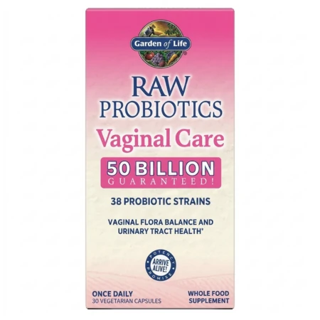 GARDEN OF LIFE Raw probiotiká vaginálna starostlivosť 50 miliárd CF 38 kmeňov 30 kapsúl