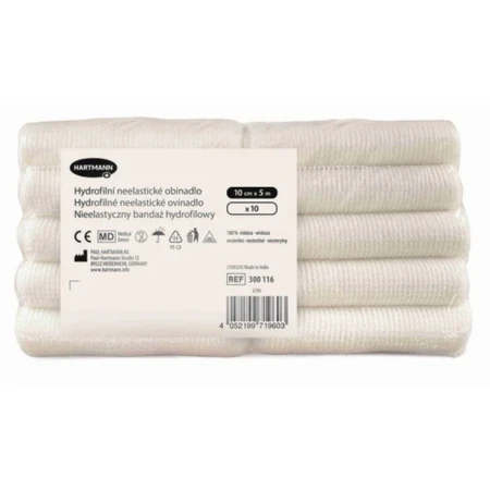 Ovínadlo hydrofilné neelastické nesterilné 10 cm x 5 m 1 x 10 ks