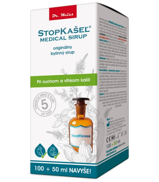 DR. WEISS Stopkašeľ medical sirup 100 ml + 50 ml ZADARMO