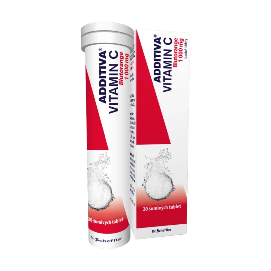 ADDITIVA Vitamín C blutorange 20 šumivých tabliet