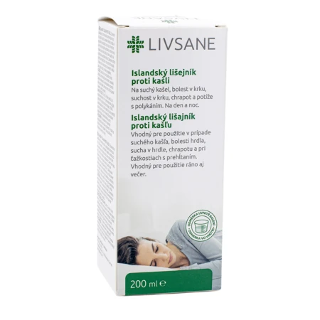 LIVSANE Islandský lišajník proti kašľu 200 ml