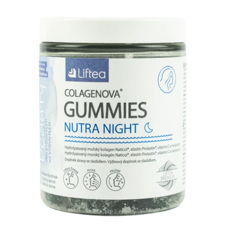 LIFTEA Colagenova gummies nutra night príchuť čučoriedka 60 ks