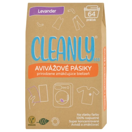CLEANLY ECO Avivážové pásiky levander 64 ks