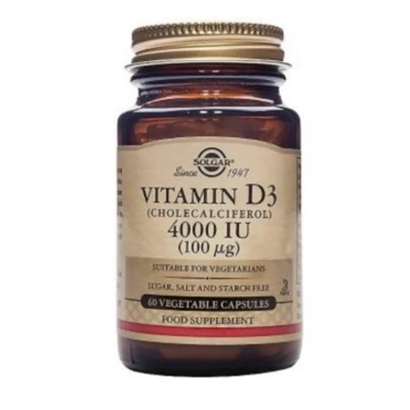 SOLGAR Vitamín D3 4000 IU 60 kapsúl