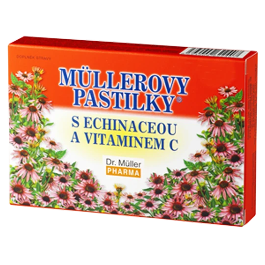MÜLLEROVE PASTILKY s echinaceou a vitamínom C 24 kusov